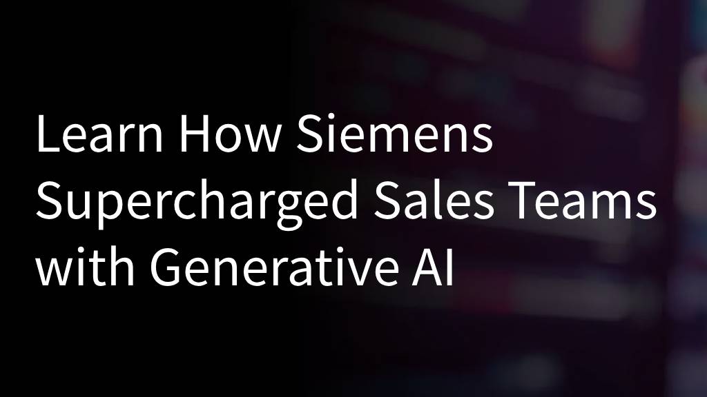 Sales Teams with Generative AI